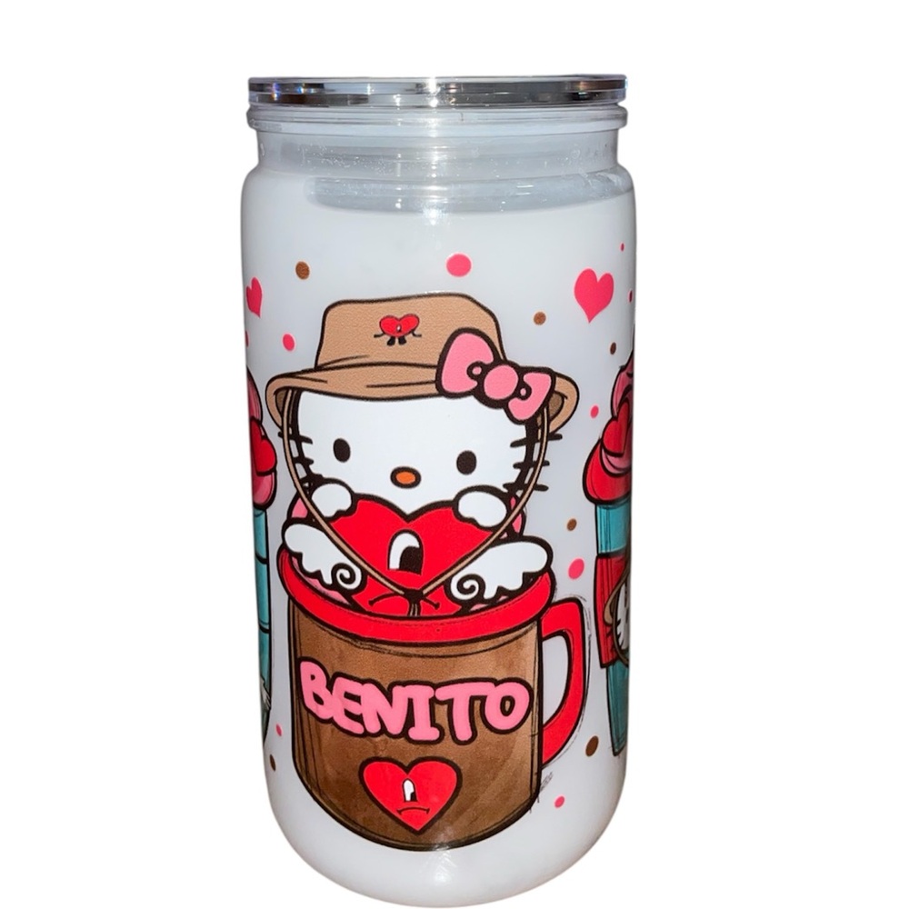 Hello Kitty Adventure Mug Jar with Straw